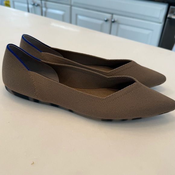 Rothy's The Point Ballet Flat Slip-On Comfortable Portobello Tan Size 9.5 NEW - Picture 8 of 9